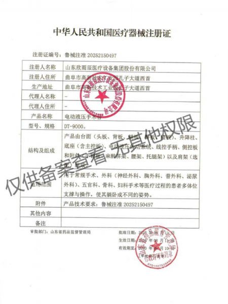 醫(yī)療器械注冊(cè)證